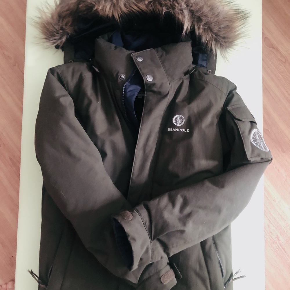 Boy’s Olive Parka Jacket ( Duck feather 100%)